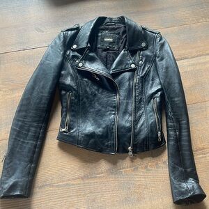Zara leather moto jacket
